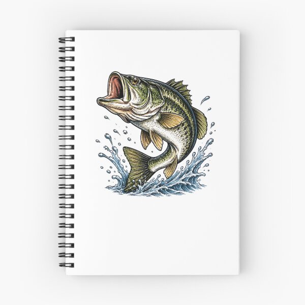 Item preview, Vintage Bass Jumping Through Waves Fishing Adventure designed and sold by Moizento.