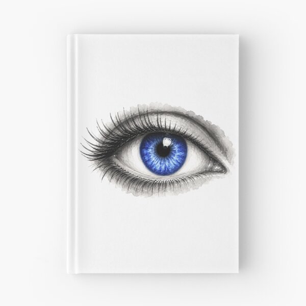 Item preview, Blue Eye Watercolor Illustration – Striking Sapphire Iris Fashion Art designed and sold by FernLiz.