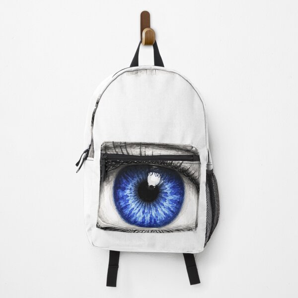 Item preview, Blue Eye Watercolor Illustration – Striking Sapphire Iris Fashion Art designed and sold by FernLiz.