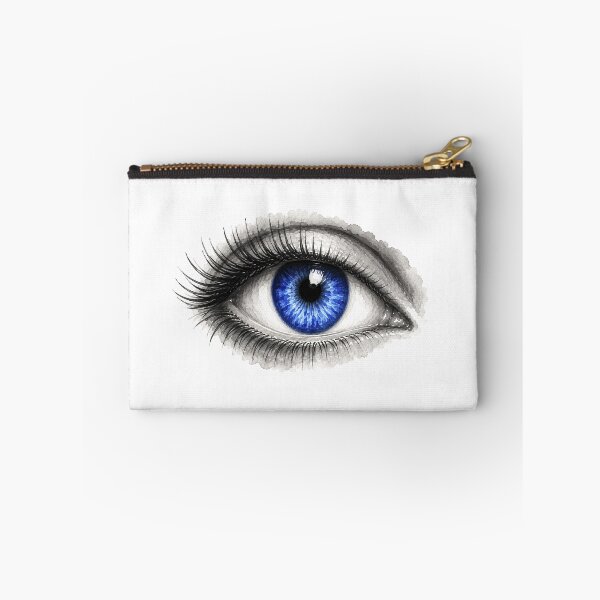 Item preview, Blue Eye Watercolor Illustration – Striking Sapphire Iris Fashion Art designed and sold by FernLiz.