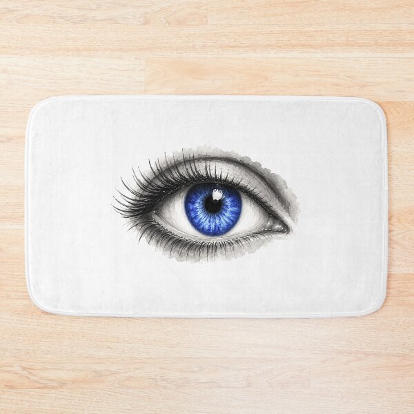 Item preview, Blue Eye Watercolor Illustration – Striking Sapphire Iris Fashion Art designed and sold by FernLiz.