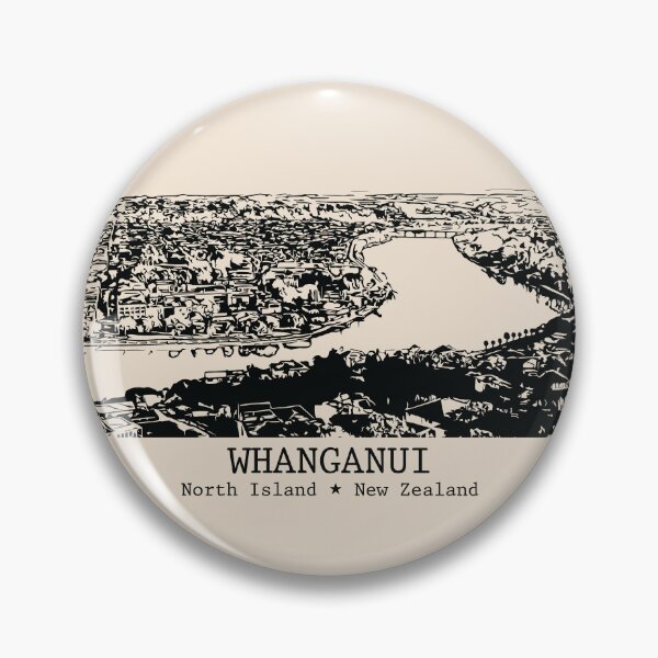Item preview, Whanganui NZ - Vintage Ink Cityscape designed and sold by Lakeric.