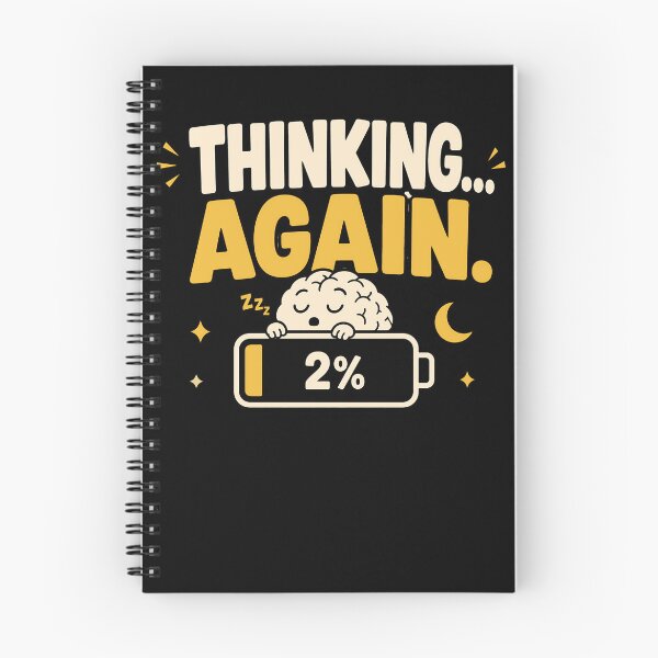 Item preview, Thinking Again Funny Mental Health Gift designed and sold by Rally Forge.
