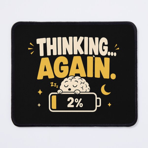 Item preview, Thinking Again Funny Mental Health Gift designed and sold by Rally Forge.