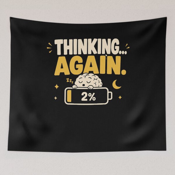 Item preview, Thinking Again Funny Mental Health Gift designed and sold by Rally Forge.