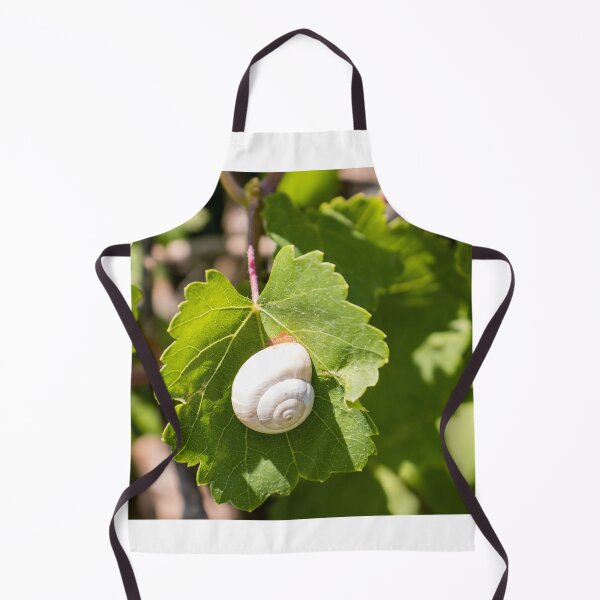 Item preview, White Snail On Green Leaf Close-Up Macro Photo Showing Spiral Shell And Garden Nature Details designed and sold by Nmallia.
