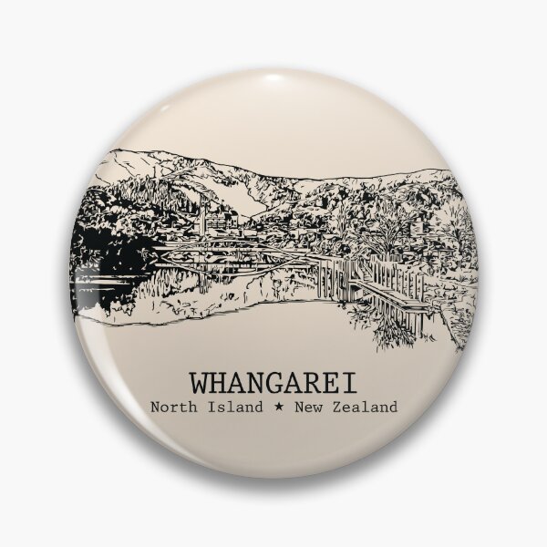 Item preview, Whangarei NZ - Vintage Ink Cityscape designed and sold by Lakeric.