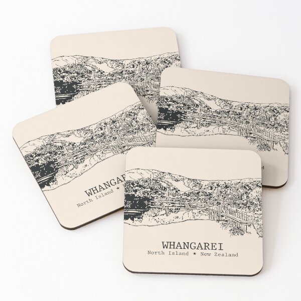 Item preview, Whangarei NZ - Vintage Ink Cityscape designed and sold by Lakeric.