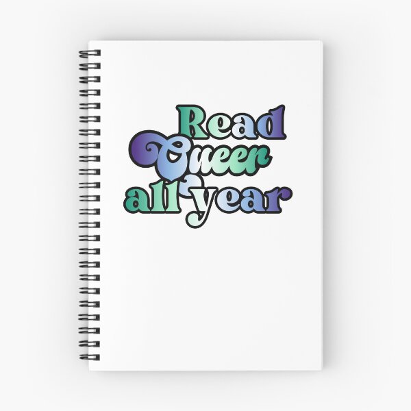 Item preview, Read Queer All Year - gay / achillean/ mlm pride flag script design designed and sold by art by hannah lang.
