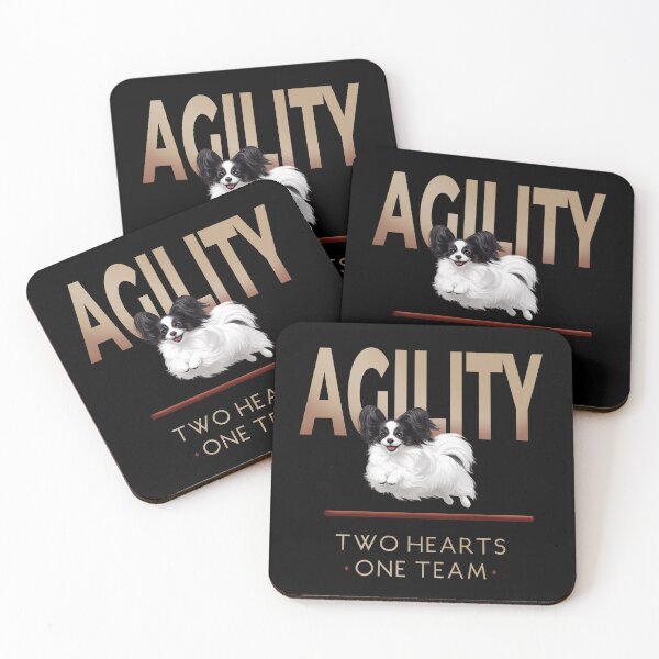 Item preview, Papillon Agility – Two Hearts - One Team- Dog Sports  Graphic | Papillon Gift designed and sold by PapillonArtStudio.