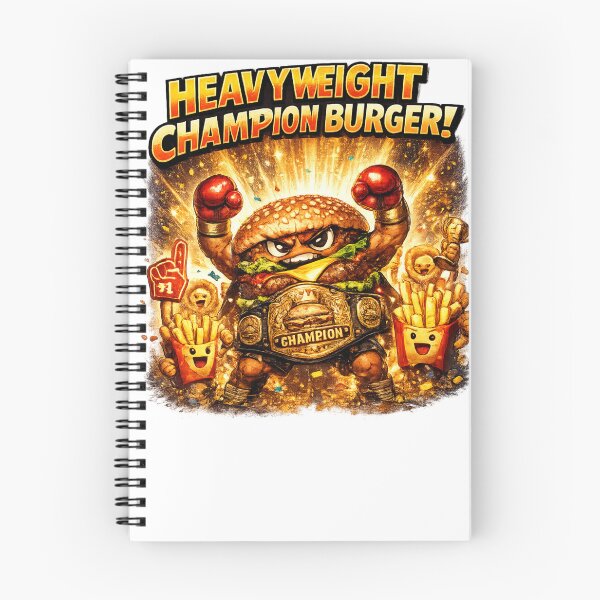 Item preview, Heavyweight Champion Burger Boxing T-Shirt | Athletic Food Lover Tee designed and sold by irfanshikh.