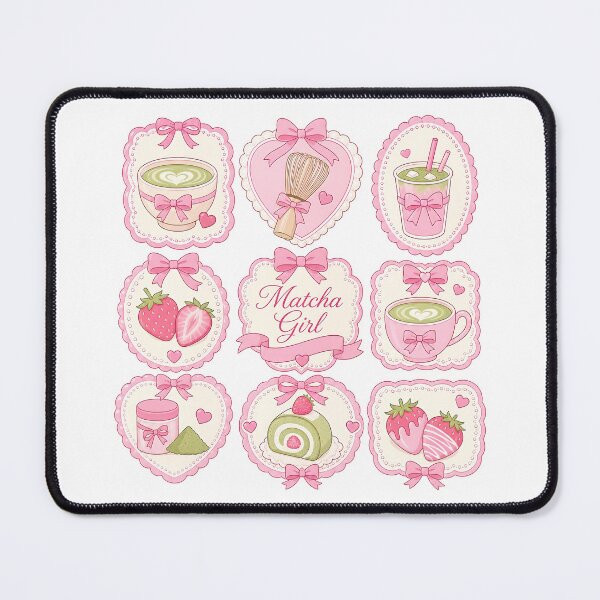 Item preview, Matcha Girl Pastel Aesthetic Collage designed and sold by QuirkyCloud Designs.