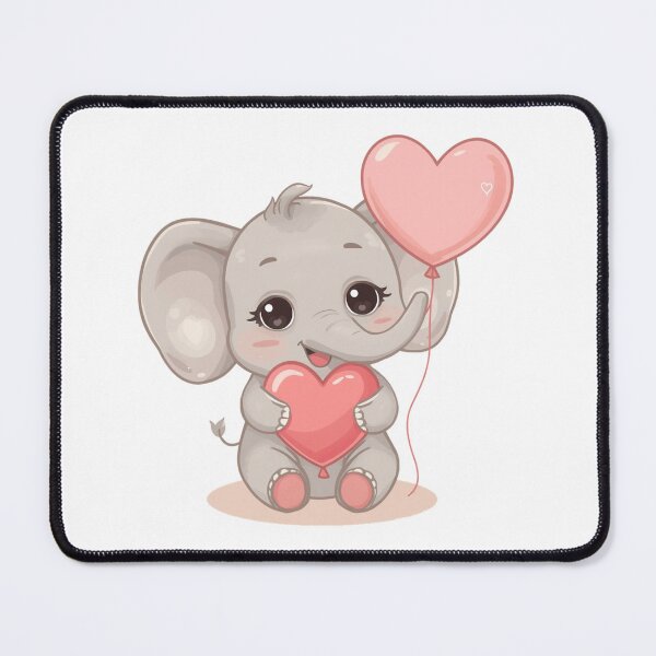 Item preview, A Happy Baby Elephant - Soft Pastel Love Skicker designed and sold by DigitfanStudio.