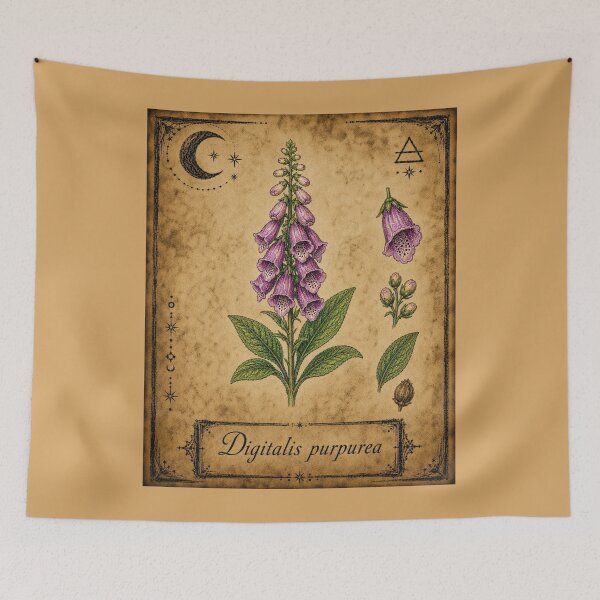 Item preview, Digitalis purpurea – Witchy Herbarium Collector’s Edition designed and sold by JOANNASKAH.