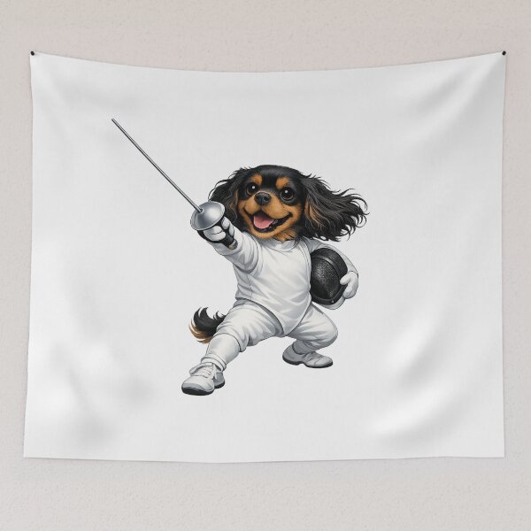 Item preview, Black and Tan Cavalier Fencing designed and sold by SpottyRainbow.