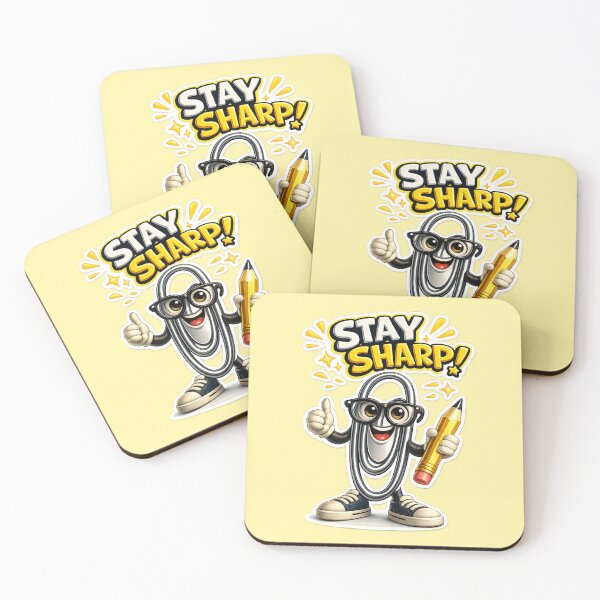Item preview, Stay Sharp Paperclip Mascot designed and sold by TinyHeroLab.