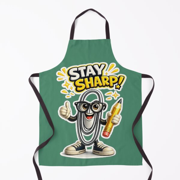 Item preview, Stay Sharp Paperclip Mascot designed and sold by TinyHeroLab.