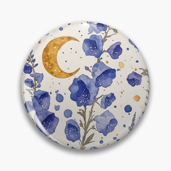 Item preview, Midnight Lunar Botanical Watercolor Study - Dark Cottagecore Aesthetic designed and sold by thepixelcloset.