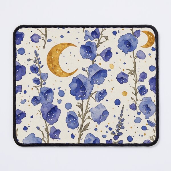 Item preview, Midnight Lunar Botanical Watercolor Study - Dark Cottagecore Aesthetic designed and sold by thepixelcloset.