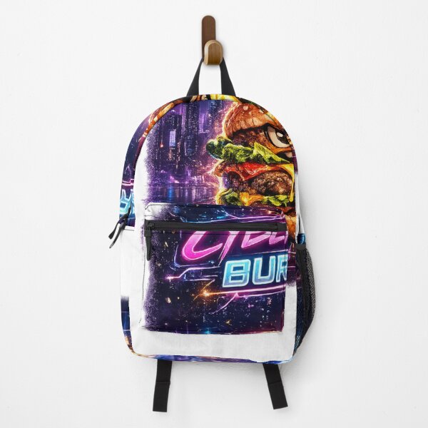 Item preview, Cyberpunk Burger Neon T-Shirt | Sci-Fi Food Graphic Apparel designed and sold by irfanshikh.