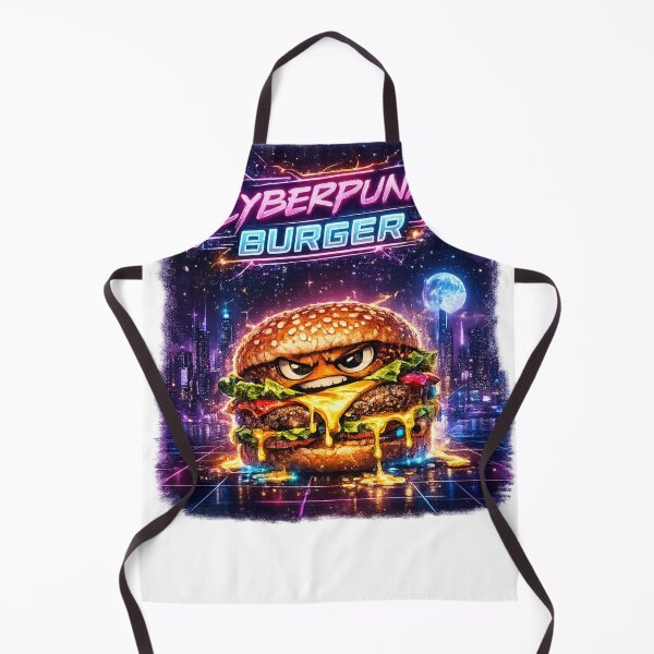Item preview, Cyberpunk Burger Neon T-Shirt | Sci-Fi Food Graphic Apparel designed and sold by irfanshikh.