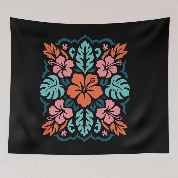Item preview, Tropical Hibiscus Bouquet – Vintage Tiki Floral designed and sold by CreaTahiti.