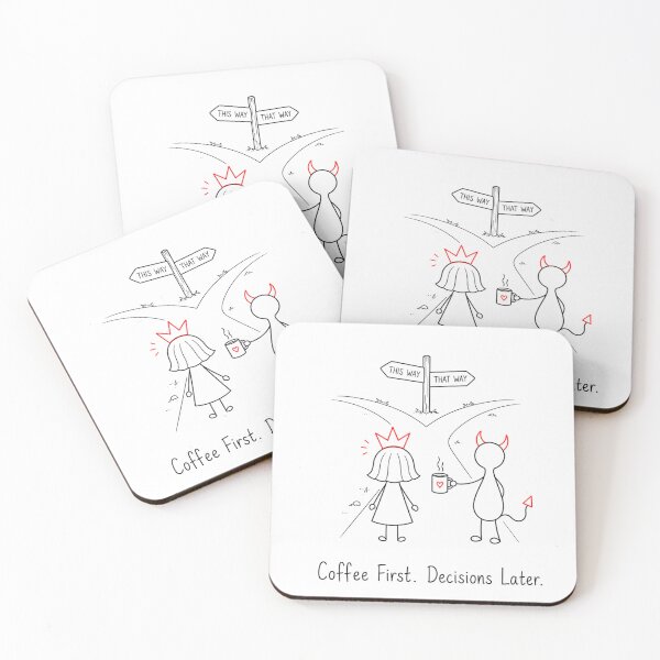 Item preview, Coffee First. Decisions Later. | Princess & Devil Collection designed and sold by byMosia.