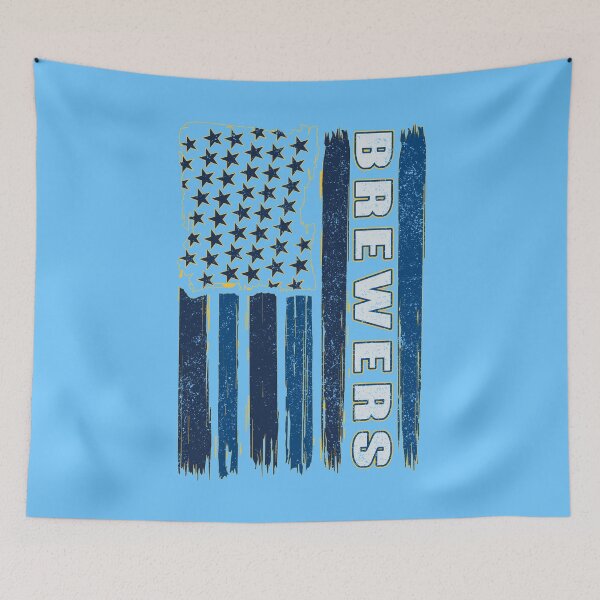 Artikelvorschau, Vintage Brewers US-Flagge im Used-Look – Fanartikel für Sportfans entworfen und verkauft von RockTheFeal.