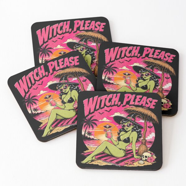 Item preview, Witch Please Retro Summer Goth Bikini Witch Beach designed and sold by Simon-art-land.