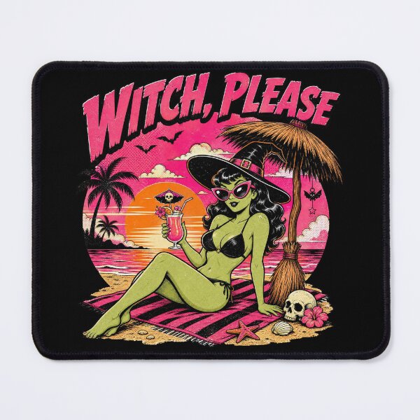 Item preview, Witch Please Retro Summer Goth Bikini Witch Beach designed and sold by Simon-art-land.