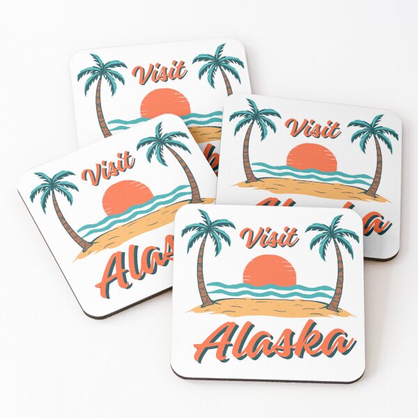 Aperçu de l'œuvre Visitez l'Alaska (avec un paysage tropical) créée et vendue par AlaskaExtreme.