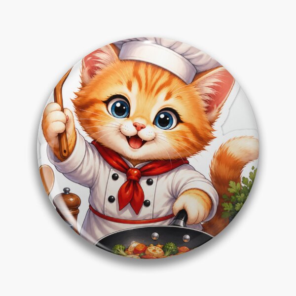 Item preview, Cute Chef Cat Cooking Sticker ⭐ designed and sold by Arts121.