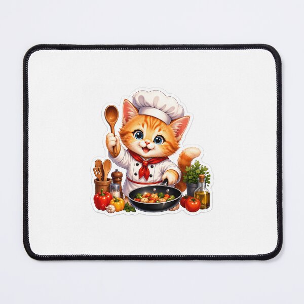 Item preview, Cute Chef Cat Cooking Sticker ⭐ designed and sold by Arts121.