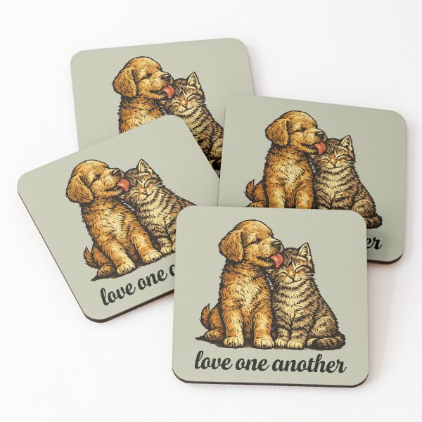 Item preview, Love One Another - Puppy and Kitten - John 13:34 designed and sold by krewyork.