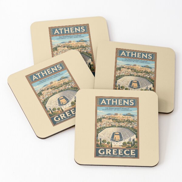 Item preview, Athens Greece Panathenaic Stadium Vintage Travel Poster designed and sold by Travel Souvenirs 30.