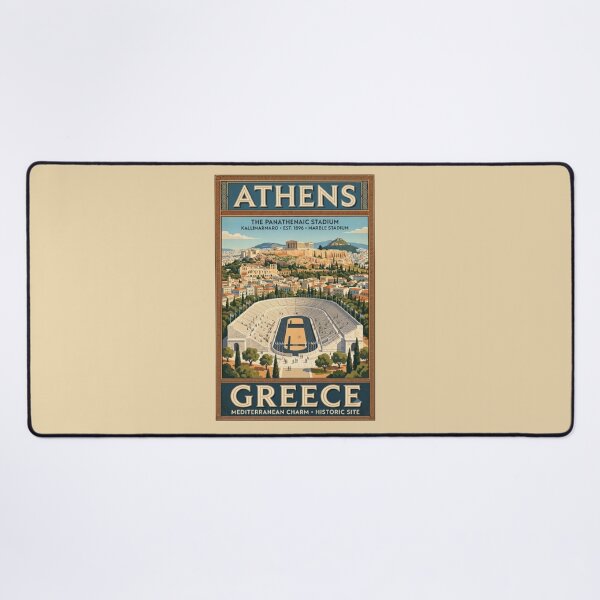 Item preview, Athens Greece Panathenaic Stadium Vintage Travel Poster designed and sold by Travel Souvenirs 30.