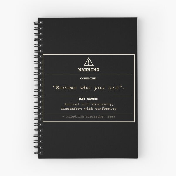 Item preview, Become who you are. Nietzsche warning (dark English) designed and sold by Will-to-Power.