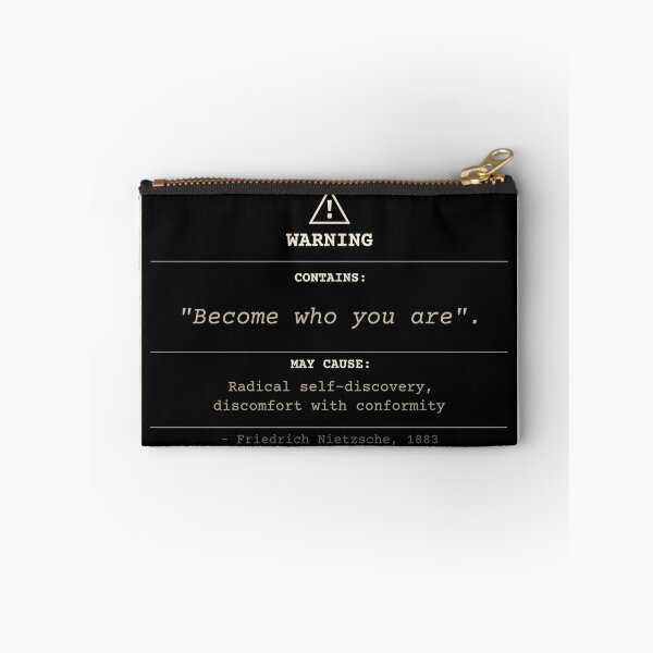 Item preview, Become who you are. Nietzsche warning (dark English) designed and sold by Will-to-Power.