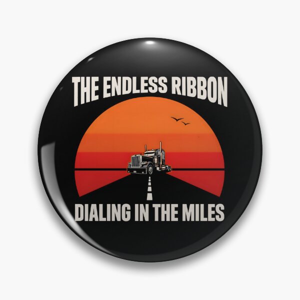 Item preview, The Endless Ribbon Dialing In The Miles Retro Semi Truck designed and sold by Enea Kelo.