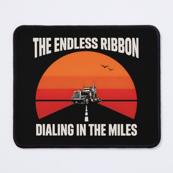 Item preview, The Endless Ribbon Dialing In The Miles Retro Semi Truck designed and sold by Enea Kelo.