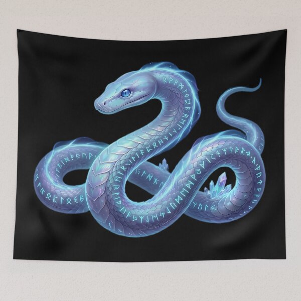 Item preview, Arcane Crystal Serpent Guardian | Mystical Rainbow Fantasy Snake designed and sold by Biaa777.