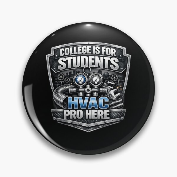 Item preview, HVAC Pro Badge - Skilled Trades Technician Emblem Design designed and sold by FrozenHeat97.