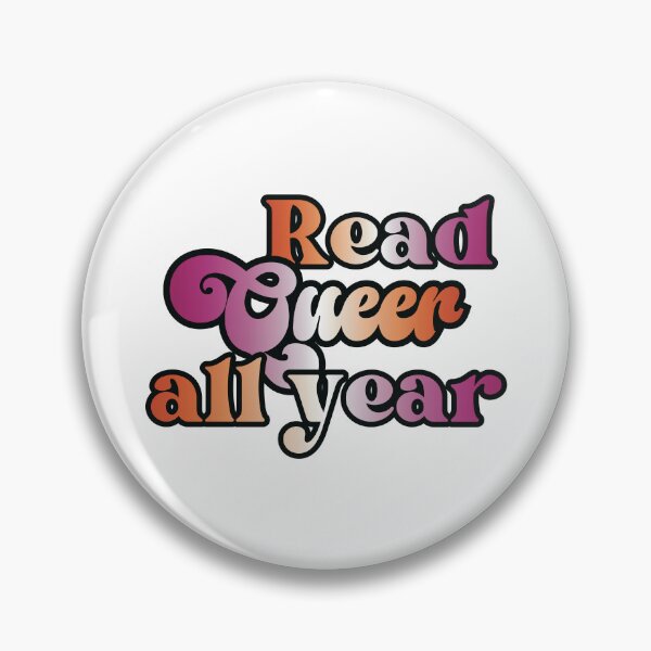 Item preview, Read Queer All Year - lesbian pride flag script design designed and sold by art by hannah lang.