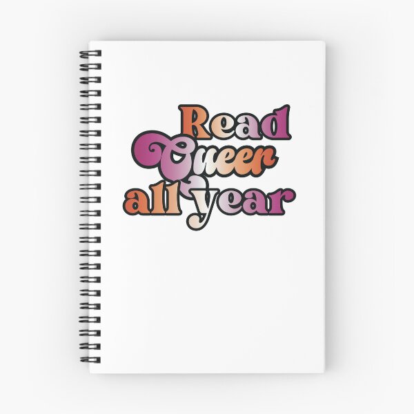 Item preview, Read Queer All Year - lesbian pride flag script design designed and sold by art by hannah lang.