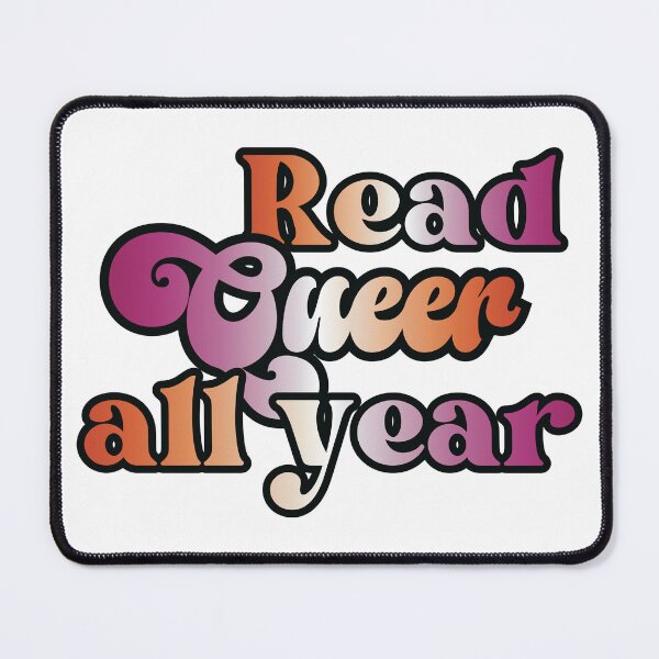 Item preview, Read Queer All Year - lesbian pride flag script design designed and sold by art by hannah lang.