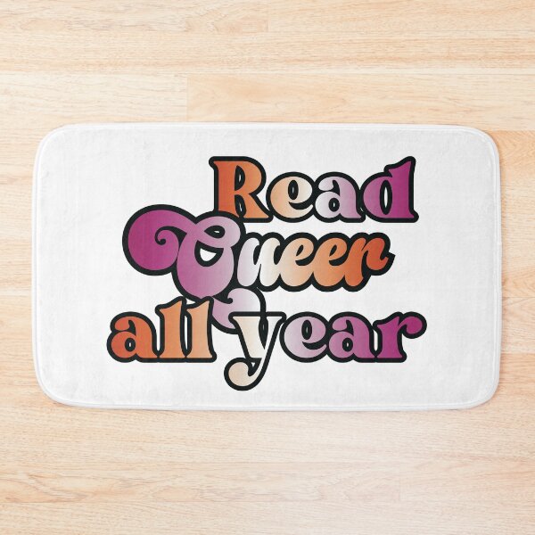 Item preview, Read Queer All Year - lesbian pride flag script design designed and sold by art by hannah lang.