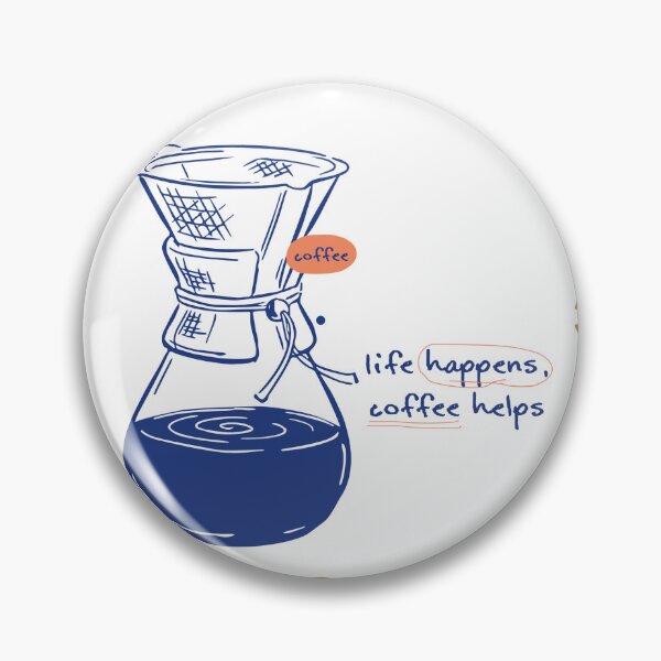 Item preview, Life Happens Coffee Helps - Blue Gold designed and sold by Wild Wood Hour Clocks.