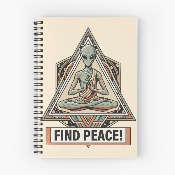 Item preview, Zen Alien Meditating Retro Geometric Illustration designed and sold by DuckOddity.