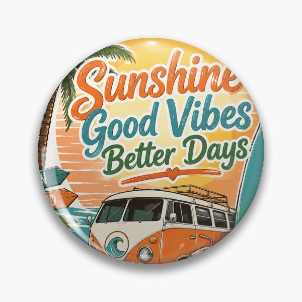 Item preview, Sunshine Good Vibes Better Days | Retro Summer Beach Vacation Design designed and sold by Genesis-Ink.