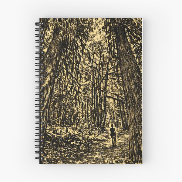 Item preview, Walking Through Dense Woods | Forest Linocut designed and sold by Linoluca.